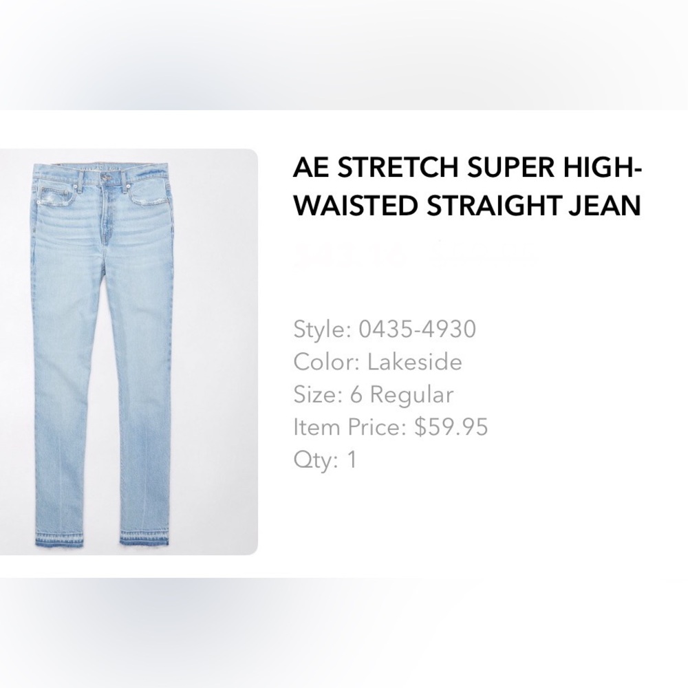 American Eagle Blue High Rise Jeans